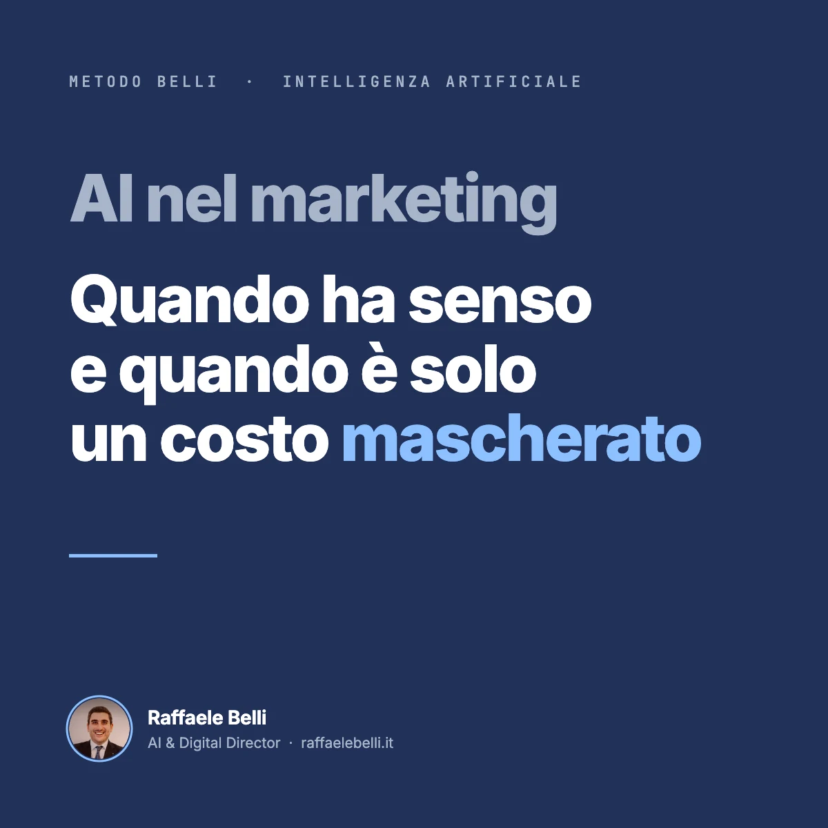 AI nel marketing: quando ha senso e quando è solo un costo mascherato