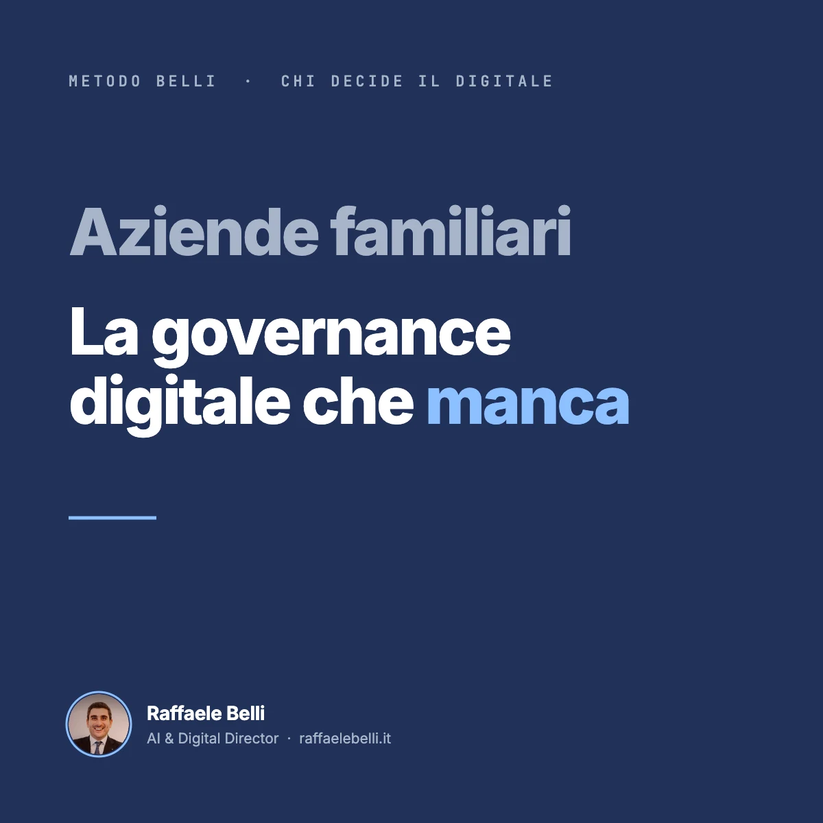 La governance digitale che manca nelle aziende familiari