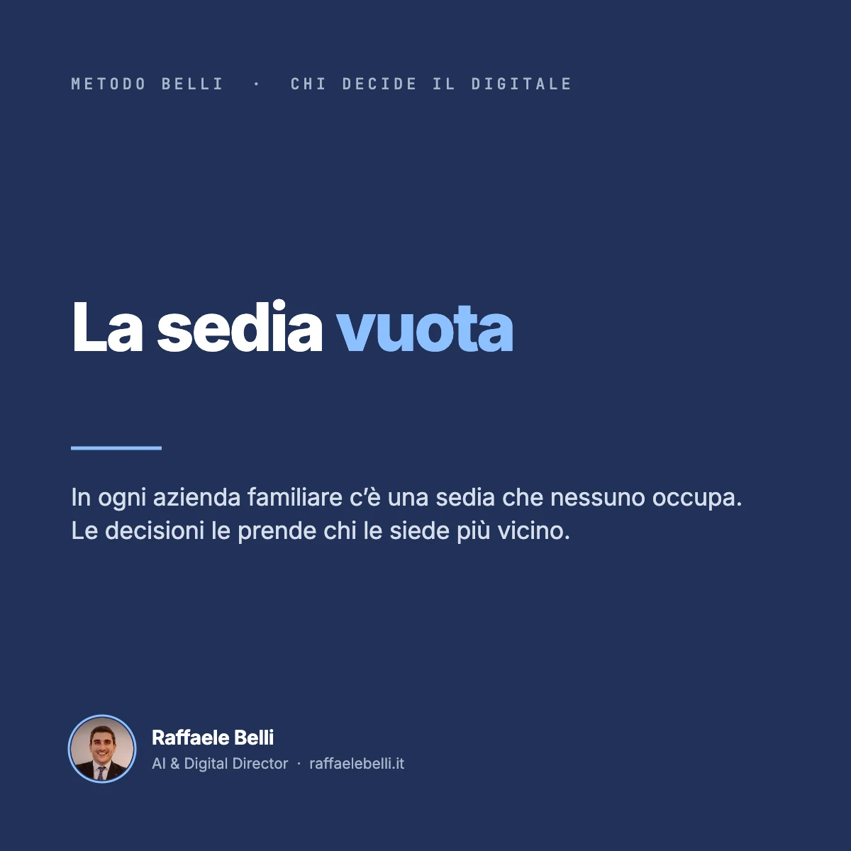 La sedia vuota