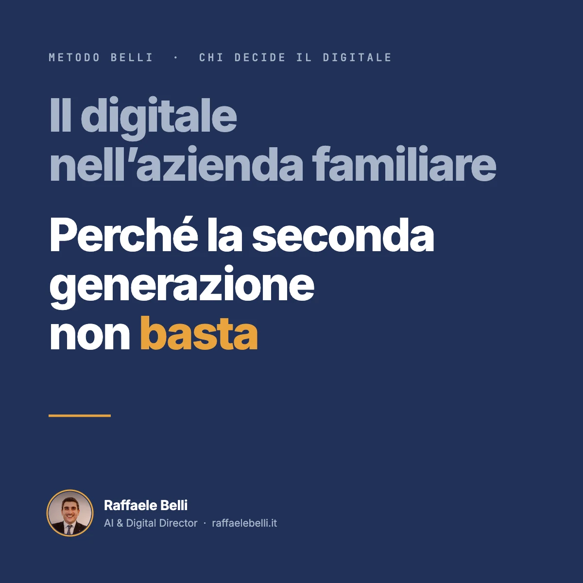 Il digitale nell'azienda familiare: perché la seconda generazione non basta a guidare la trasformazione