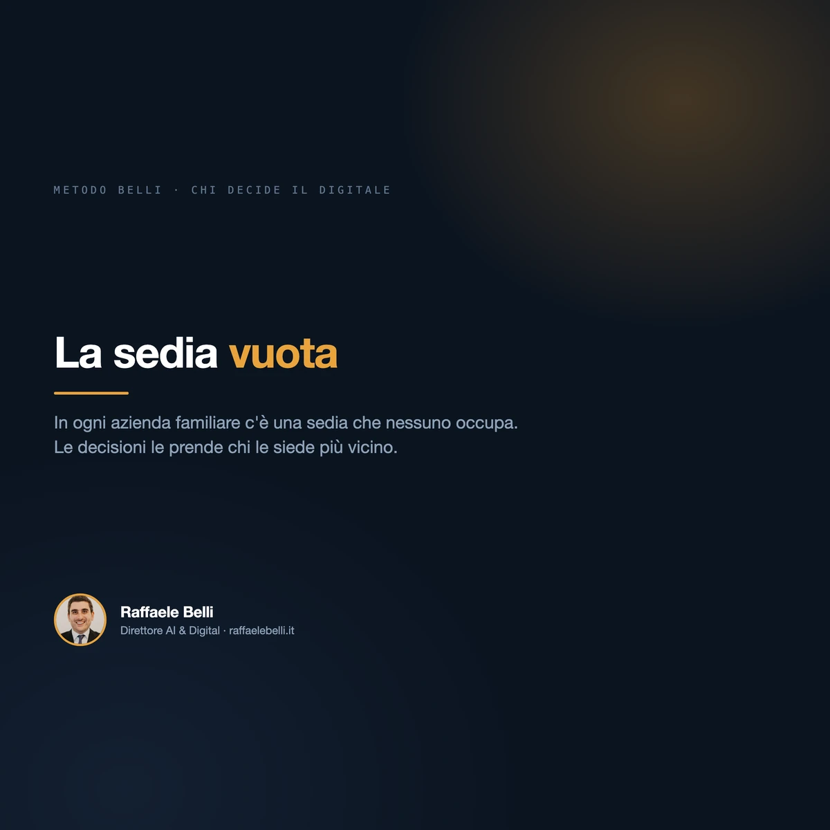 La sedia vuota